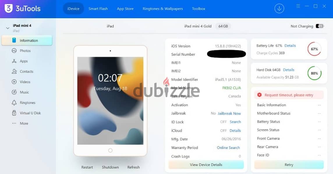 iPad mini 4 64GB – Gold – Wi-Fi 4