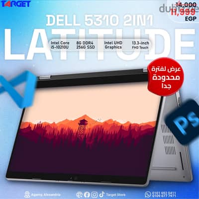 DELL latitude 5310 2IN 1 intel i5-10210Ul Ram 8G l13,3 INCH X360 Touch DELL latitude 5310 2IN 1 intel i5-10210Ul Ram 8G l13,3 INCH X360 Touch