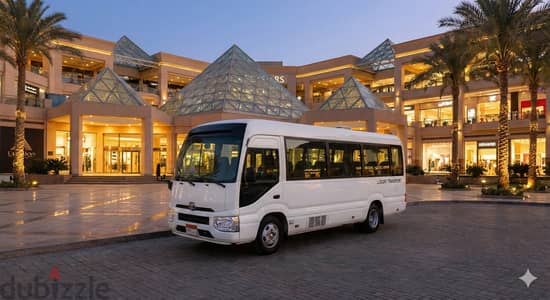 ايجار ميني باص اتوبيس سياحي 28 راكب مكيف بلسواق للرحلات