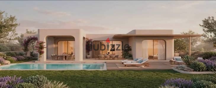 First Row Beachfront Villa in Hacienda Ras El Hekma | Fully Finished with Kitchen Cabinets & Acs
