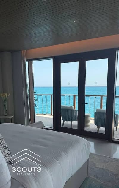 Invest in dollars in El Alamein! Chalet for sale first row on lagoon sea view ultra-super-lux finishing prime location near univeristy alamein mazarin