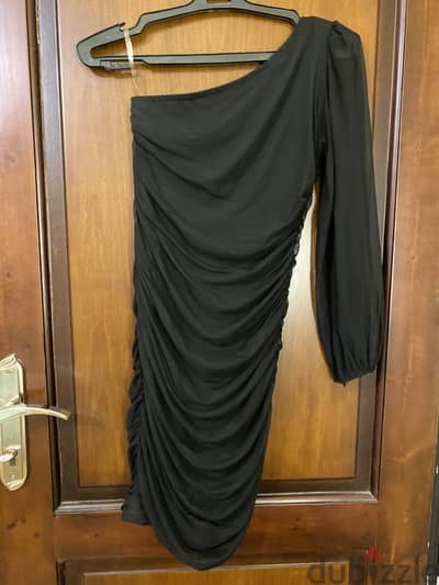 Black one shoulder dress