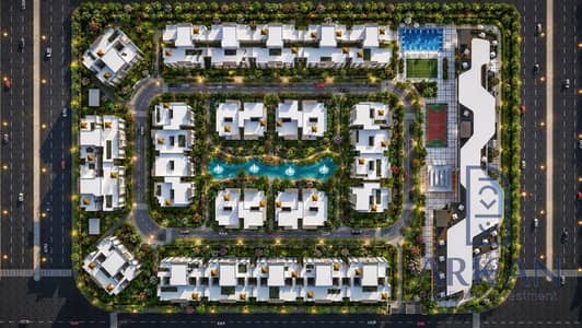 Own your ground apartment with a 119m and 39m garden with a down payment of 480,000 in a compound on Al-Nawaadi Street