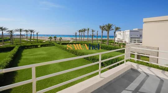 Luxury standalone villa for rent on the first sea line in Amwaj Village, Sidi Abdel Rahman, North Coast