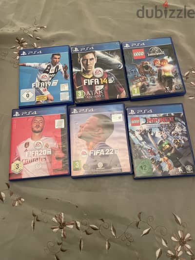 6 used PS4 games
