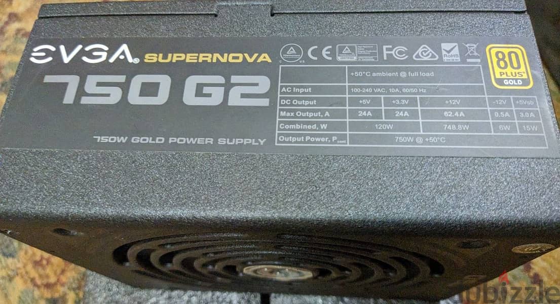 Evga 750w -G2 80 Plus Gold 3
