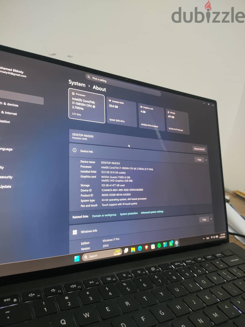 Dell precision 5550 Ram32GB 2