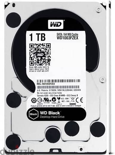 هارد hdd 1 تيرا westen digital black هلس 100