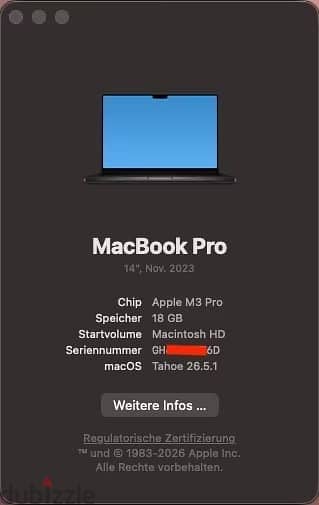 MacBook Pro 14' M3 Pro 18Gb 512GB With BOX 3