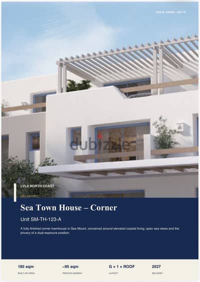 Corner Sea Town House – LVLS Sea Mount, Ras El Hekma | 185m²