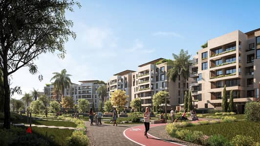 For sale: 157 sq m apartment in a fully serviced residential compound in the heart of Hadayek October, directly on Zewail Street.
