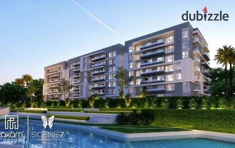Apartment for sale, 124 sq m, in a prime location in the R7 district, directly on the central axis in the New Administrative Capital, within the SCENE