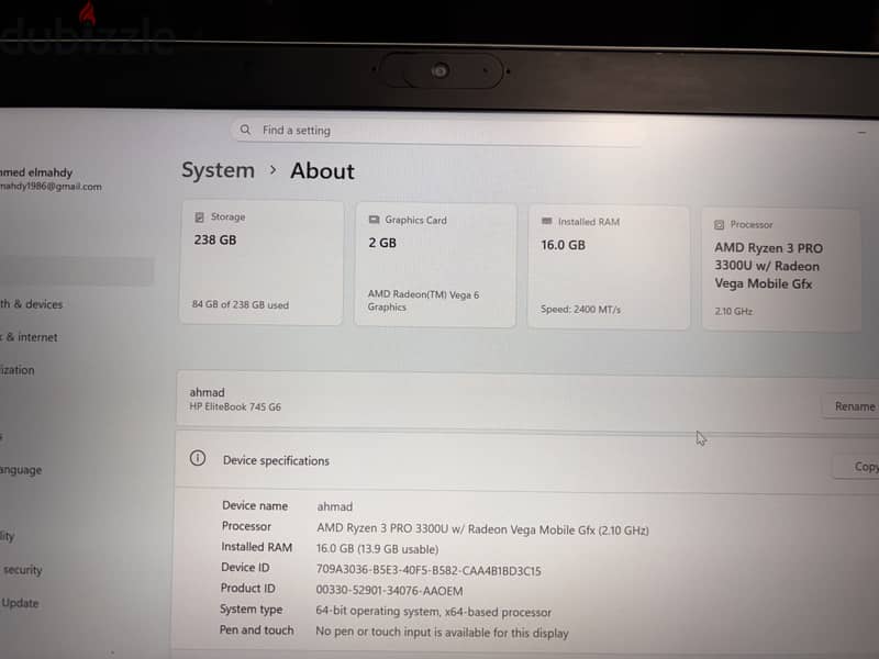 Hp Elitebook g6 10