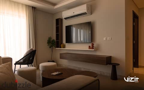 Book a two-bedroom apartment in the most prestigious and luxurious compound in Sheikh Zayed at the best price.