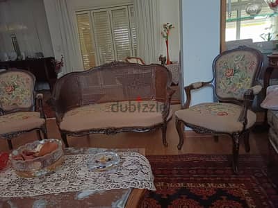 French 2 chairs and love seat