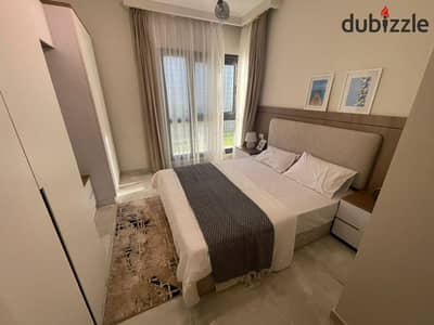 fully finished & furnished chalet for sale  prime location in Sidi Abdelrahman front of marassi