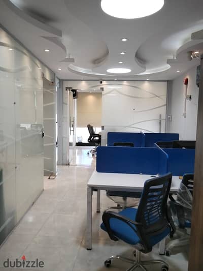 Office for rent 100sqm air-conditioned in an administrative building in Rayhana Plaza-Zahra Al-Maadi