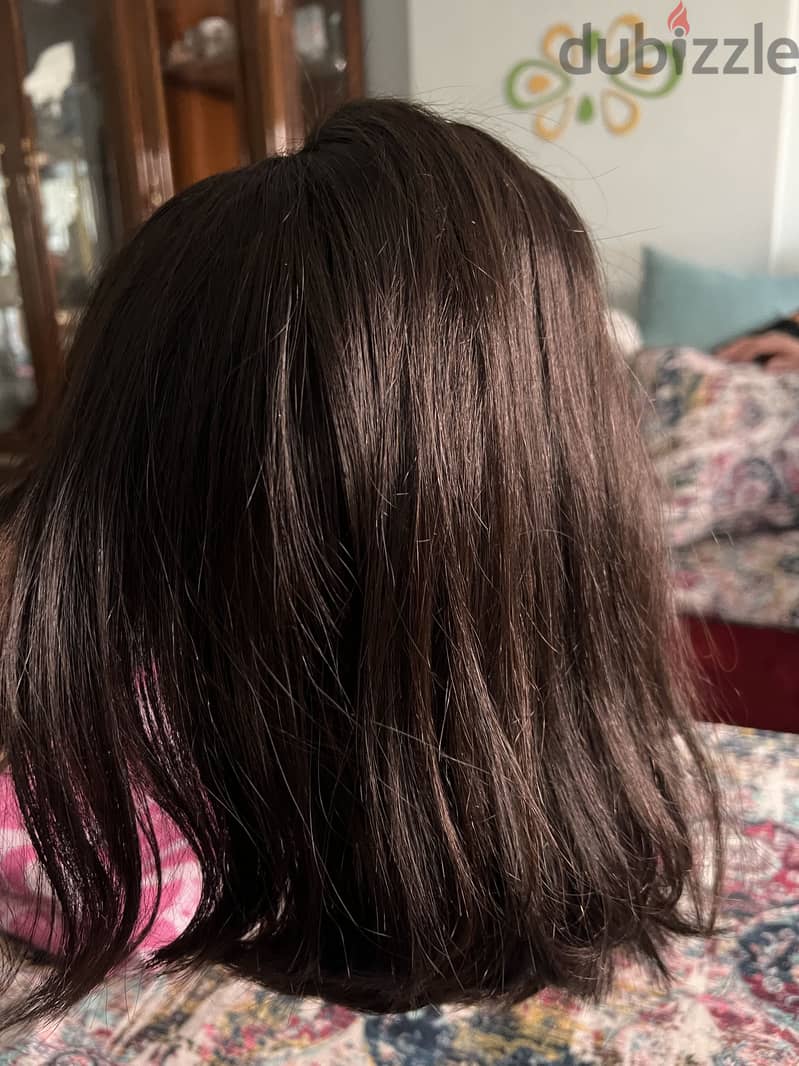 Chocolate brown wig used once 1
