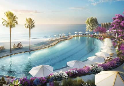 Chalet for sale directly from the owner, 62 sqm, in South Med, North Coast. Hotel-style finishing. 12-year payment plan. Lagoon view