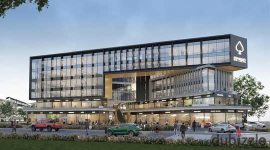 A finished admin office with acs for sale in installments, early delivery, in Spade ​​Plaza Mall, 6th of October