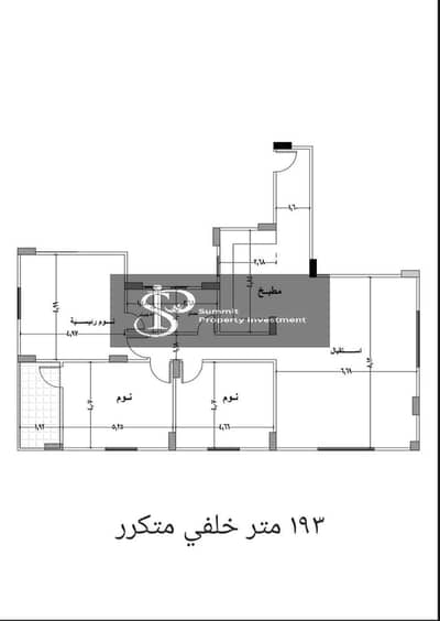 شقة للبيع في الحي الاسباني 26 مجاورة 3 دور تاني علوي مساحة 193 متر العاشر من رمضان