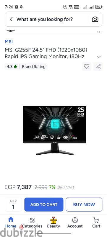 Msi G255f Rapid ips 2
