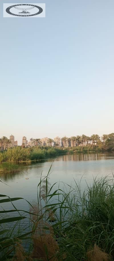 Palace-style villa for sale in Manial Shiha, directly overlooking the Nile. Priced at a low 10,000 EGP per square meter for a quick sale. Area: 2,500