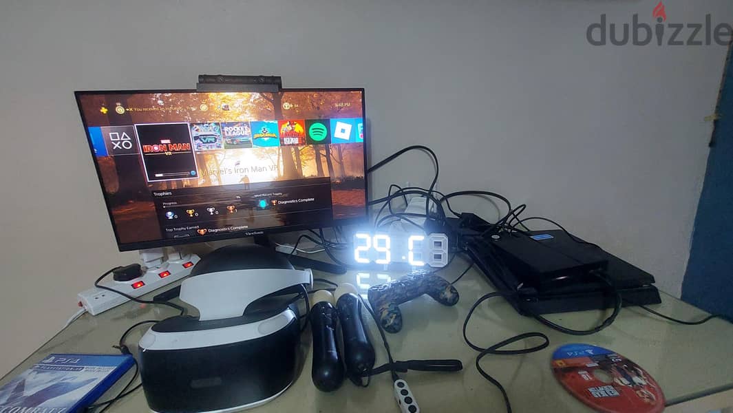 ps4 slim + vr + some games 1