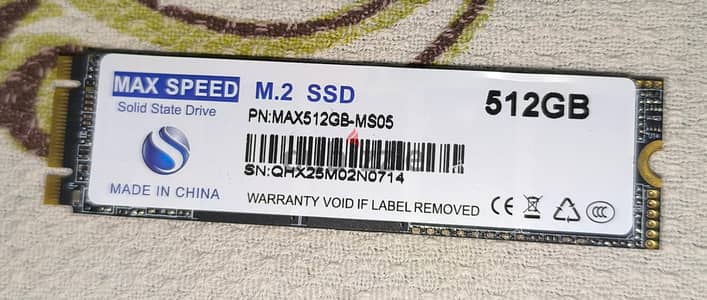 Max Speed M. 2 SSD 512GB