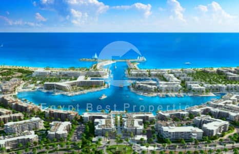 Fully finished 3 bedrooms chalet with garden for sale in Marassi Emaar North coast