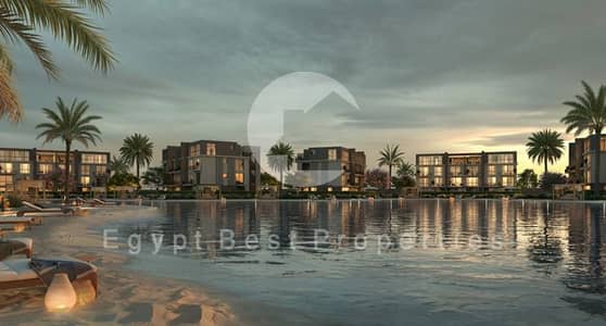 FIRST PRICE IN NEW LAUNCH FINISHED CHALET 3 BEDROOM FOR SALE WITH AC'S DIRECT LAGOON IN SILVER SANDS IN NORTH COAST