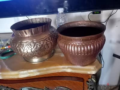 2 فازة او كاشبوه نحاس اصفر واحمر