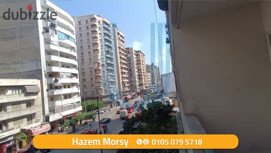 شقة 135م للبيع - السيوف - شارع جميلة ابو حريد رئيسي  - السعر 2.650. 000 ج كاش
