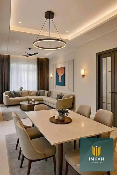 A two-bedroom apartment with high-end finishing is available for sale in the Regents Square compound, Fifth Settlement, Cairo, with a down payment of