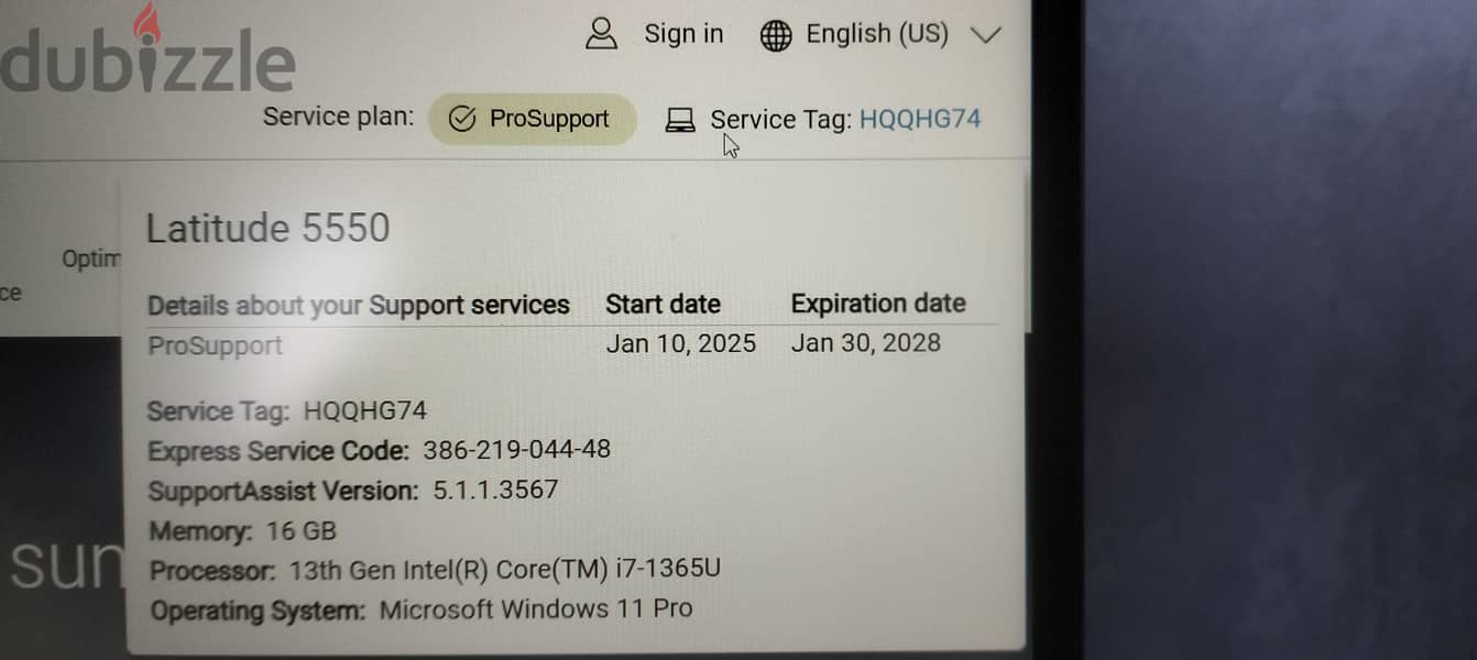 Dell latitude 5550 i7 13 9