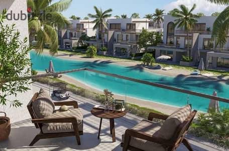 Lagoon Chalet Facing North Fully Finished By Alchemy With 5% Down Payment and Flexible Installments Up To 10 Years in The Med Ras El Hekma North Coast