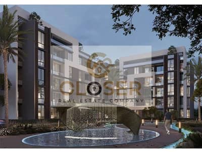 Apartment for sale in Palm Island compound, in the heart of Shorouk City, with a panoramic view.