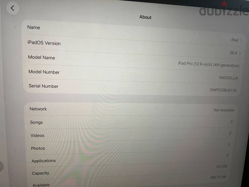 iPad Pro 12.9-inch 4th Generation – 512GB 2