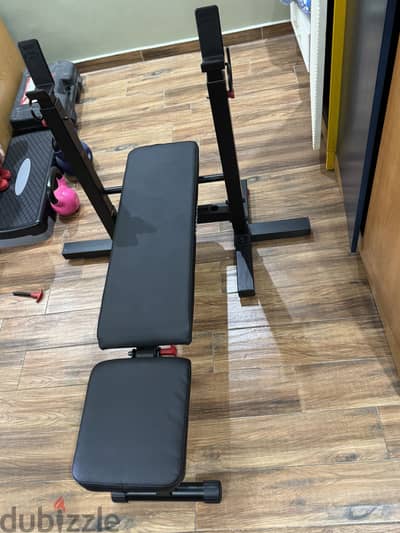 Decathlon weight bench - بنش ديكاثلون قابل للتعديل والميلان