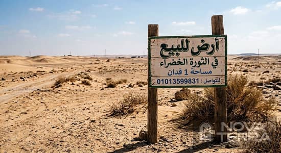 A prime plot of land for sale in the Green Revolution (Al-Thawra Al-Khadra) area of ​​Sheikh Zayed City.