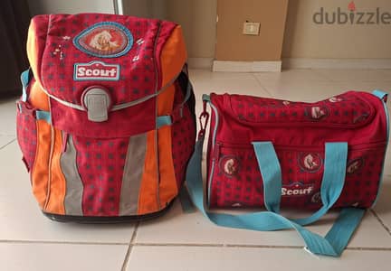 scout school bag with the sport bag from Germany