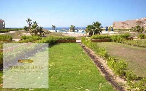 Double View Pool and Sea Fully Finished Ground Chalet with Immediate Delivery Ready to Move In in the Best Location in the North Coast Next to Fouka Bay in Installments over 7 Years