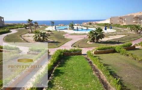 Chalet for sale, immediate delivery (fully finished + double view of the pool and sea) ready for key handover at the best location in the North Coast next to La Vista with a 25% down payment for contracting.