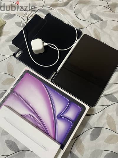 Ipad air m3 128GB + apple pencil pro + case + screen protector