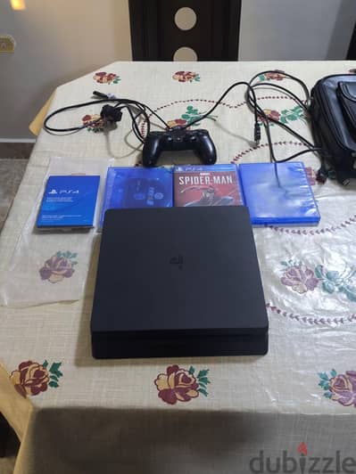 PS4 Slim 500GB + دراع + 3 ألعاب