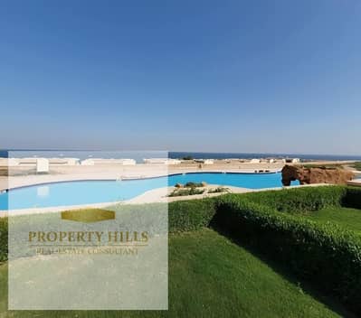 شاليه ارضي بجاردن للبيع بدابل sea view &poolجاهز عالمفتاح فورا بتشطيب كامل في قريه شغاله عالمعاينه بخصم 25% من سعره بجوار الماظه باى
