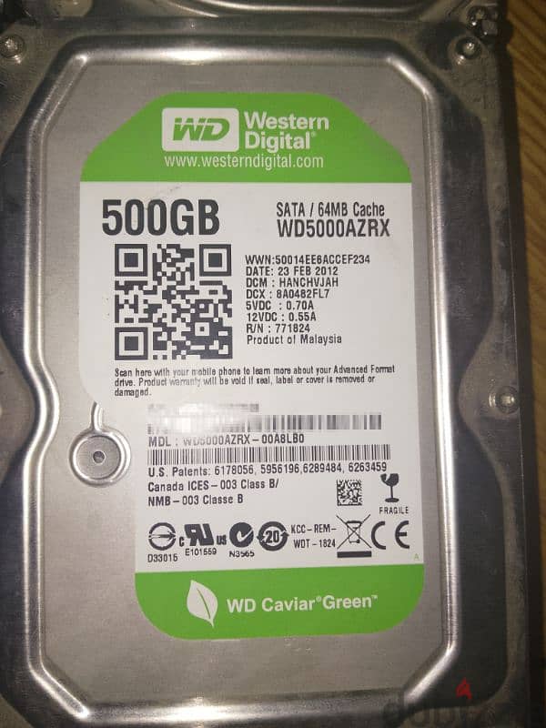 هارد HDD 500GB 2