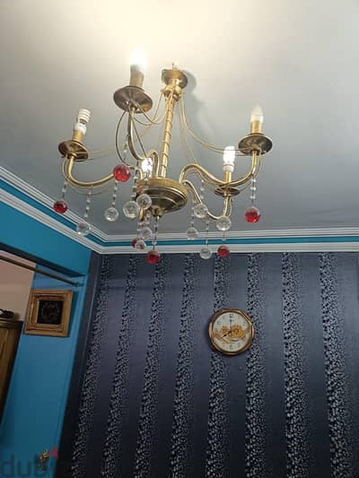 عدد اتنين نجف كريستال خمس دراع استعمال خفيف