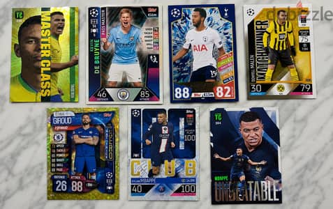 كروت كرة قدم Topps وPanini أصلية – Mbappé وDe Bruyne وصلاح