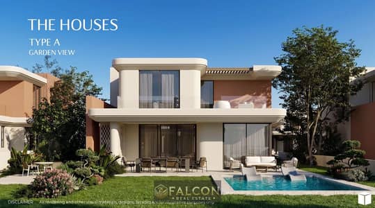 Lagoon + Sea View Villa 170m For Sale VIP Finished + ACs For Sale in Sodic Ras El Hikma North Coast next to hacienda - fouka Bay
